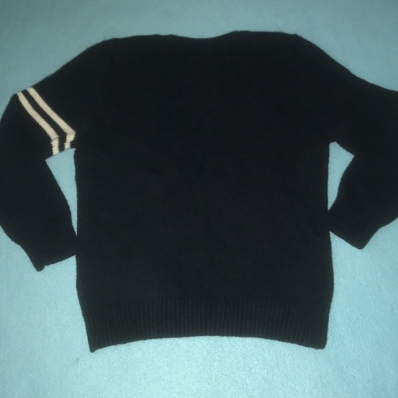 HOLLISTER varsity style button up cardigan navy and white H patch detail size S - Picture 2 of 8